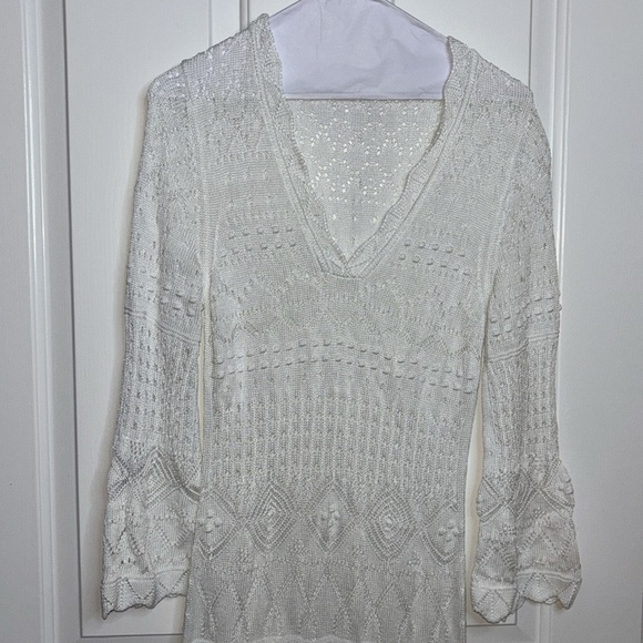 EUC ERES crocheted lace maxi dress beach cover size M - Picture 3 of 11